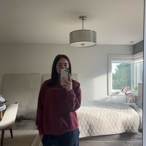 Maroon Mt. Bachelor crew neck